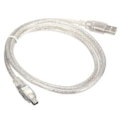 Abbildung von cablecc iLink Adapterkabel mit USB Stecker auf 4 poligen Firewire IEEE 1394 Stecker, für Sony DCR TRV75E DV