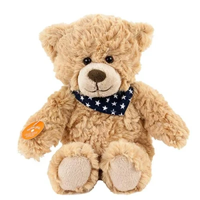Abbildung von Teddy Hermann® Kuscheltier Hermann Teddybär mit Sternetuch klein blond 23 cm