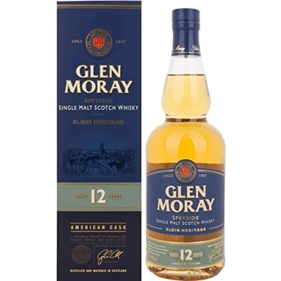 Abbildung von Glen Moray 12 Jahre Schottischer Single Malt Whisky aus der Speyside mit Geschenkverpackung 1 x 0,7 l