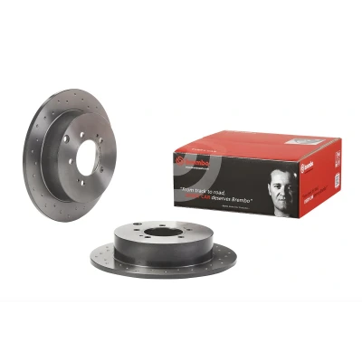 Abbildung von BREMBO 08.A755.1X Bremsscheibe 302 10 5 gelocht, voll beschichtet MITSUBISHI: Outlander 2 SUV, Lancer 8 Schrägheck, Limousine