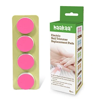 Abbildung von haakaa Elektrischer Nagelschneider Ersatzpads Baby Köpfe für Standard Nagelfeile, geeignet 0 3 Monate