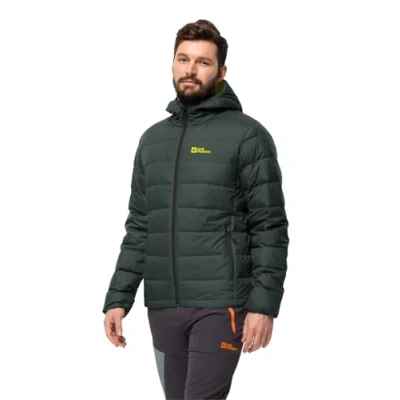 Abbildung von Jack Wolfskin Ather Daunenjacke Black olive firefly, Herren, Größe: XL, firefly