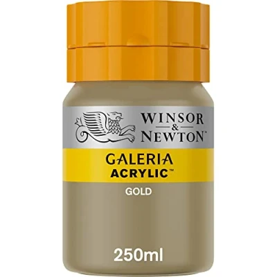 Abbildung von Winsor &amp; Newton 2137283 Galeria Acrylfarbe, hohe Pigmentierung, lichtecht, buttrige Konsistenz, 250 ml Tube Gold