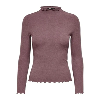 Abbildung von ONLY Damen Onlemma L/S High Neck Top Noos JRS Langarmshirt, Rose Brown/Detail:melange, XXL