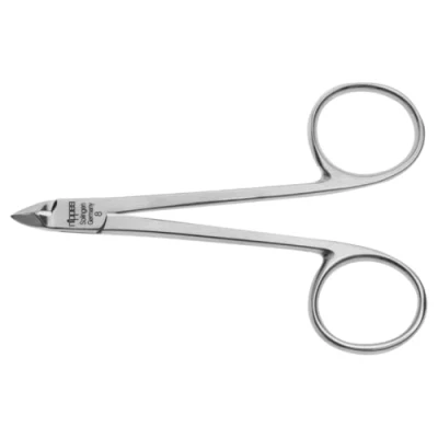 Abbildung von nippes Solingen, Hautzange Länge Hautschere Vernickelter Stahl Nagelhautzange Nagelhautschere extra fein Nagelhaut Made in Germany, Silber , 8 cm (1er Pack)