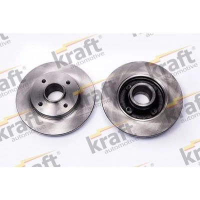 Abbildung von KRAFT 6055925 Bremsscheibe 249, 249,0 9,0 4 voll ohne Radlager, ABS Sensorring PEUGEOT: 307 CC, Schrägheck, SW, CITROËN: C4 I Schrägheck