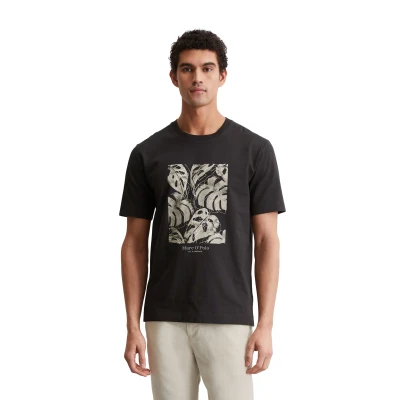 Abbildung von Marc O&#039;Polo Short Sleeve Seasonal LOGO Artwork Tshirt print, Herren, Größe: Large, Black