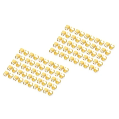 Abbildung von DIGITUS Farbclips für RJ45 Patchkabel farbliche Organisation von Netzwerkkabeln zur Verbesserung Kabelmanagement 100 Stück CAT 5e, 6 &amp; 6A LAN Kabel AWG 24/7 bis 27/7 Gelb