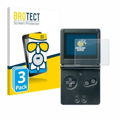 Abbildung von BROTECT Entspiegelungs Schutzglas für Nintendo Gameboy Advance GBA SP (3 Stück) Schutz Folie Panzerfolie Glas Matt [Kratzfest 9H, Anti Reflex]