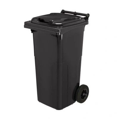 Abbildung von Garronda Mülleimer 120 L Abfalltonne mit Deckel und 2 Rädern Müllgroßbehälter GD 0097