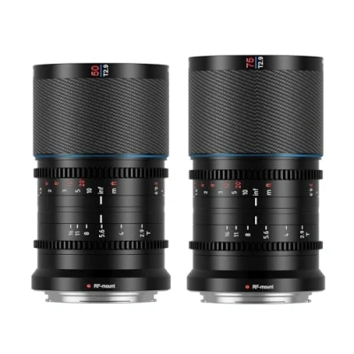 Abbildung von SIRUI Saturn 50 mm 75 Objektiv Set T2.9 1.6X Vollformat Kohlefaser anamorphes Objektiv, Cine weniger als 500 g (Blaue Fackel, RF Mount)