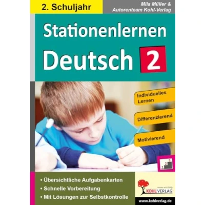 Abbildung von Stationenlernen Deutsch / Klasse 2: Komplett ausgearbeitetes Freiarbeitsmaterial im 2. Schuljahr