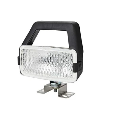 Abbildung von HELLA Halogen Arbeitsscheinwerfer 24V / 12V Schraubanschluss/Anbau Vierpunktbefestigung Nahfeldausleuchtung Stecker: Flachstecker 1GD 004 490 001