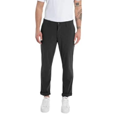 Abbildung von Replay Herren Chino Benni Regular Fit Hyperflex Hybrid mit Stretch, Black 098 (Schwarz), 29W / 30L