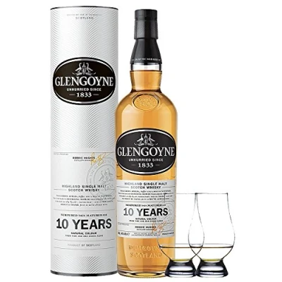 Abbildung von Glengoyne 10 Jahre Single Malt Whisky 0,7 Liter + 2 Glencairn Gläser