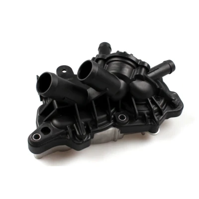 Abbildung von HEPU P685 Wasserpumpe 29 mit Thermomanagementmodul, ohne Bohrung für Sensor mechanisch XT Professional Kunststoffgehäuse VOLKSWAGEN: Golf 7 Schrägheck