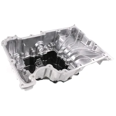 Abbildung von VAICO V40 0297 Ölwanne mit Ölablassschraube Dichtring, ohne Ölwannendichtung Aluminium Original Qualität motorseitig