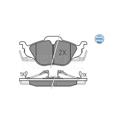 Abbildung von MEYLE 025 230 6317/W Bremsbelagsatz ORIGINAL Quality Vorderachse mit akustischer Verschleißwarnung Anti Quietsch Blech OPEL: Astra G Caravan