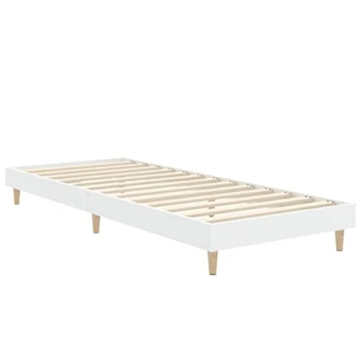 Abbildung von vidaXL Bett Bettgestell Weiß 75x190 cm Holzwerkstoff
