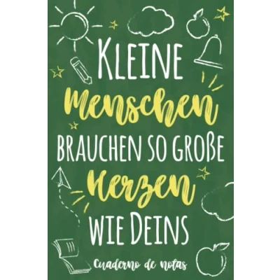 Abbildung von Kleine Menschen brauchen so große Herzen wie Deins: A5 Notizbuch als Geschenk Kindergarten Abschiedsgeschenk Lehrerin, Tagesmütter oder ... für Geburtstag, Weihnachten order Danke sagen