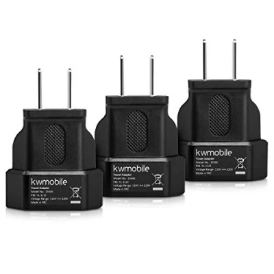 Abbildung von kwmobile Reiseadapter USA Typ A Eurostecker Urlaub Stromadapter, 6,00 cm