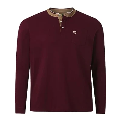 Abbildung von Charles Colby EARL Stuart Langarmshirt, Herren, Größe: XXL, Dunkelrot