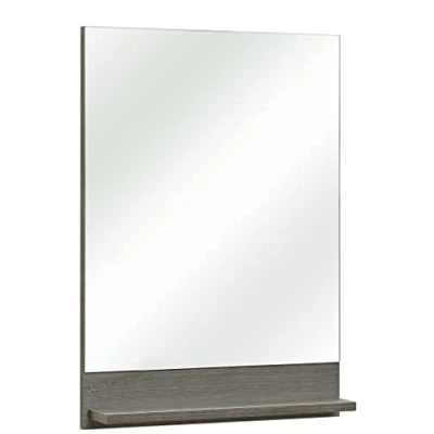 Abbildung von Pelipal Badezimmer Spiegelpaneel Quickset 328 in Graphit Struktur quer Nachbildung, 70 cm x 50 Spiegel auf Trägerplatte