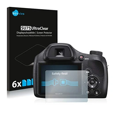 Abbildung von Savvies 6 Stück Schutzfolie für Sony Cyber Shot DSC H400 Displayschutz Folie Ultra Transparent