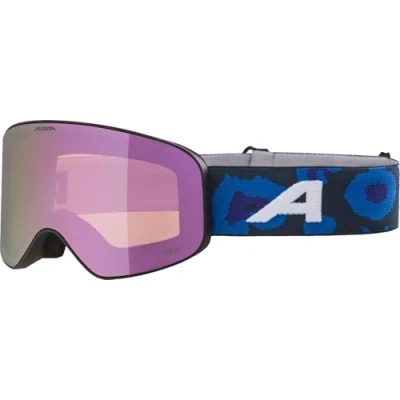 Abbildung von ALPINA FERNIE Q LITE Verspiegelte, Kontrastverstärkende &amp; Polarisierte OTG Skibrille Mit 100% UV Schutz Für Erwachsene, black lila leo matt, One Size