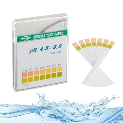 Abbildung von ECENCE Wasserteststreifen ph wert Teststreifen 100 Stück 4,5 9