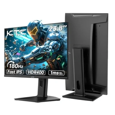 Abbildung von KTC 24 Zoll Gaming Monitor,180Hz, 2560x1440p 2K QHD FastIPS, 95% DCI P3 HDR400, GSync FreeSync, HDMI DisplayPort, soporte VESA, verstellbare Standplatte, Ideal par juegos oficina, empresarial, PS5