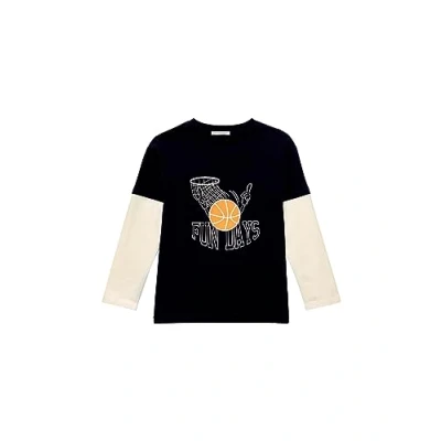 Abbildung von TOM Tailor Doppellagiges Langarmshirt für Kinder, Größe: 92/98, Sky captain blue