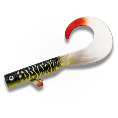 Abbildung von LMAB Drunk Twister Softbait Esox Emil 12cm (3 Stück) Gummifisch