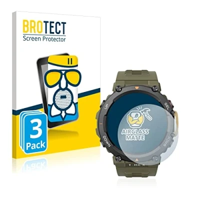 Abbildung von BROTECT Entspiegelungs Schutzglas für Huami Amazfit T Rex 2 (3 Stück) Schutz Folie Panzerfolie Glas Matt [Extrem Kratzfest 9H, Anti Reflex]