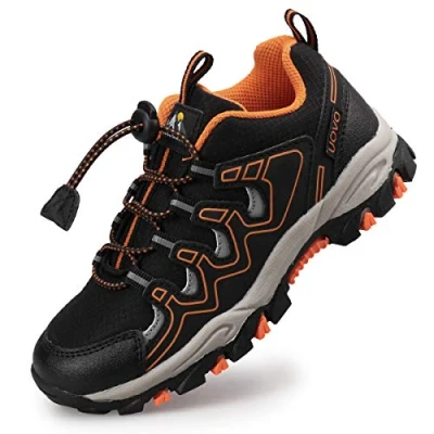 Abbildung von UOVO Turnschuhe Jungen Wanderschuhe Sneakers Kinder Trekking Schuhe Outdoor Sportschuhe Laufschuhe Schwarz 37