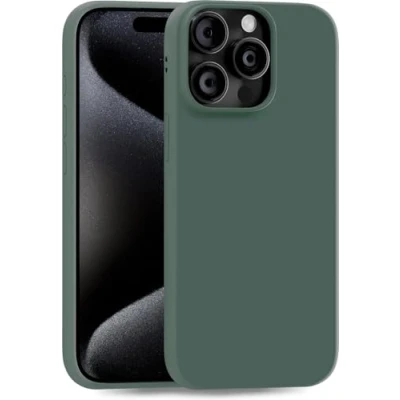 Abbildung von MyGadget Hülle kompatibel mit iPhone 15 Pro Max robuste Silikon Schutzhülle TPU Case Slim Silikonhülle Back Cover Ultra Kratzfest Handyhülle matt Olivgrün