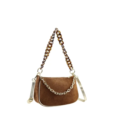 Abbildung von COLLEZIONE ALESSANDRO Schultertasche &quot;Heidi&quot;, aus Rindsleder, 3 Tragevarianten