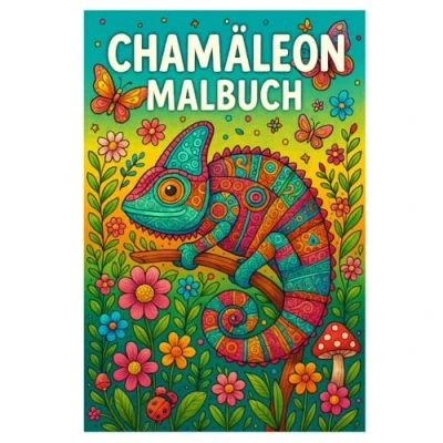 Abbildung von Chamäleon Malbuch: Entdecke die Magie der Chamäleons in kreativen Ausmalbildern