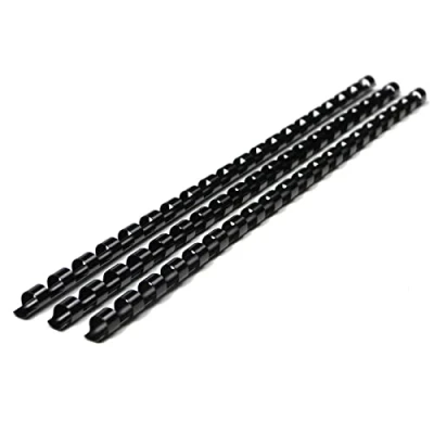 Abbildung von RAYSON Plastikbindekämme, 20 Blatt, 21 Ringe, 6 mm, A4, Schwarz, 100 Stück