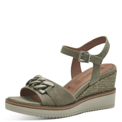 Abbildung von Tamaris Plateausandalette, Damen, Größe: 38, Sage Schuhe