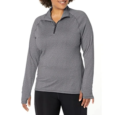 Abbildung von Hanes Women&#039;s Sport Performance Fleece Quarter Zip Pullover, Black Heather, XL
