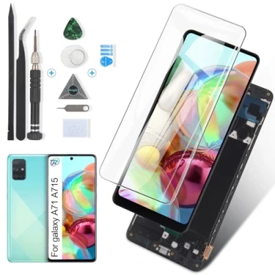 Abbildung von RongZy Display für Samsung Galaxy A71 A715 Ersatz Bildschirm Incell LCD und Touchscreen Digitizer mit Werkzeugen (Fingerabdruck Nicht Unterstützen)