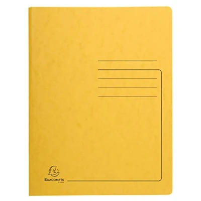 Abbildung von Exacompta 240229E Spiralhefter aus extra starkem Colorspan Karton für DIN A4 24 x 32cm bedruckt bis zu 300 Blatt gelb Hefter ideal Büro und Schule
