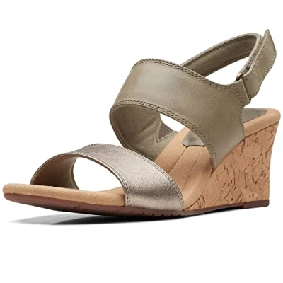 Abbildung von Clarks Damen Kyarra Faye Sandal, Olive Leather, 38 EU