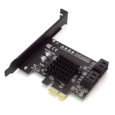 Abbildung von BerryBase 4 Port SATA PCI Express x1 Karte, Marvell 88SE9215 Chipsatz