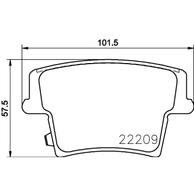 Abbildung von HELLA 8DB 355 039 291 Bremsbelagsatz mit akustischer Verschleißwarnung Zubehör DODGE: Challenger Coupe, Charger VII, Magnum Kombi