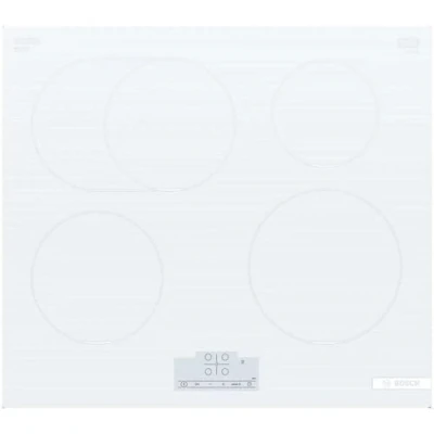 Abbildung von Bosch Serie 6 PIF612BB1E, Weiß, Eingebaut, 60 cm, Zonen Induktionskochfeld, Keramik, 4 Zone(n)