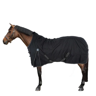 Abbildung von Riding World Regendecke Oxford 300D Fleece Schwarz 155/206