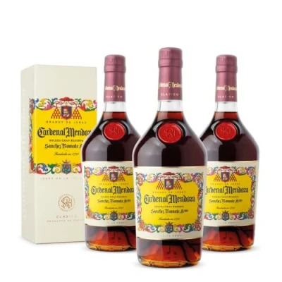 Abbildung von Cardenal Mendoza Clásico Solera Gran Reserva, Brandy de Jerez (6x0,7l) 40% vol In edler Geschenkverpackung 15 Jahre im System gereift, außergewöhnliche Geschmackstiefe