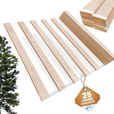 Abbildung von Rollrost »VENO«, Coemo, Kopfteil nicht verstellbar, Fußteil Rolllattenrost 70 x 200 cm Lattenrost ausrollen Massivholz 13 Leisten